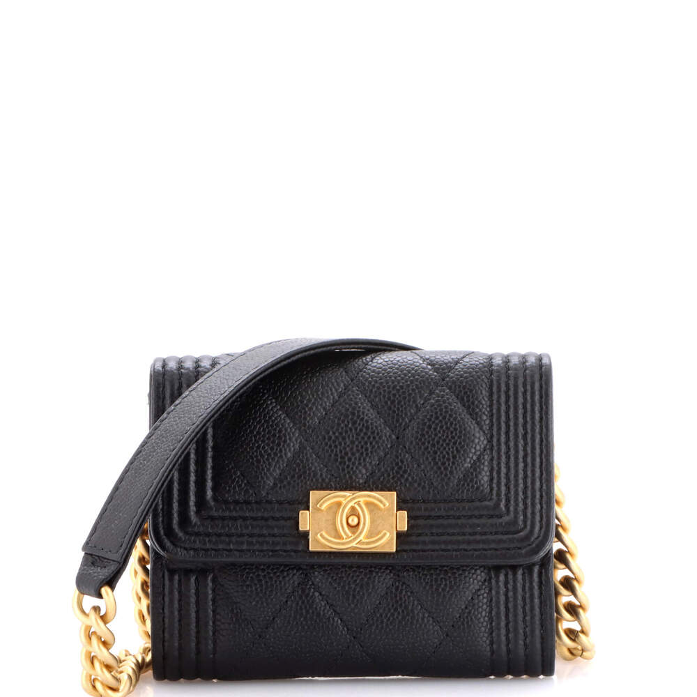 Chanel Boy Coin Purse With Chain #239250C19B